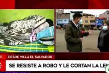 ¡ATROZ! Delincuentes venezolanos le habrían cortado la lengua a un hombre en Perú por resistirse al robo