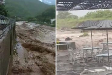 ¡DE TERROR! Fuertes lluvias y ríos desbordados prenden las alertas en Vargas este #28Ago (+Videos alarmantes)