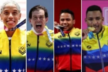 ¡ORGULLO CRIOLLO! Con cuatro medallas, un oro y un récord mundial concluye participación de Venezuela en Tokio 2020 (finalizó en el puesto 46)