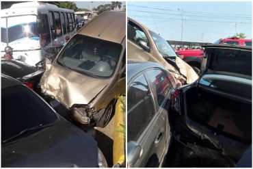 ¡MUY FUERTE! Encava perdió los frenos y causó aparatosa colisión de 13 vehículos en avenida Soublette de La Guaira (+Imágenes)