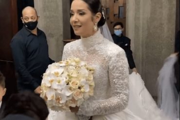 ¡CARITO! Revelaron el precio en dólares del vestido de novia de Daniela Alvarado (+Varios ceros)