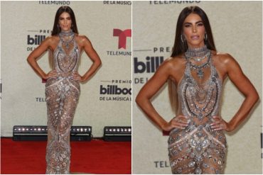 ¡DE INFARTO! Gaby Espino usó un vestido transparente en los Billboards y dejo muy poco a la imaginación (+Fotos)