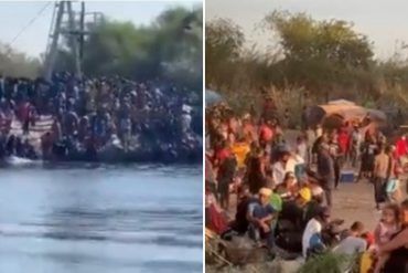 ¡VEA! Cientos de migrantes cruzan el Río Grande desde México para entrar de forma ilegal a Estados Unidos (+Videos)