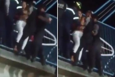 ¡JUSTO A TIEMPO! Rescataron a una adolescente que intentó lanzarse desde una pasarela para quitarse la vida en Barquisimeto (+Video)