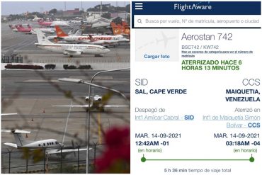 ¡QUÉ TAL! Avión procedente de Cabo Verde aterrizó en Maiquetía en la madrugada de este #14Sep