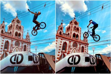 ¡GRANDE! Daniel Dhers llevó su impresionante exhibición de BMX al barrio Unión de Petare: “Vamos por buen camino haciendo cosas por la comunidad” (+Fotos)