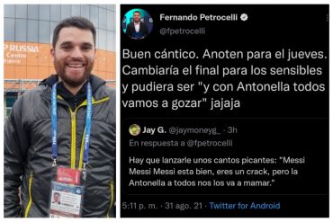 ¡AY, PAPÁ! Critican a Fernando Petrocelli en redes por comentario sobre la esposa de Lionel Messi: “Es apología a la violación” (+pidió disculpas +reacciones)