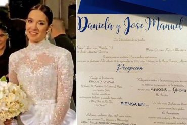 ¡VEA! “No queremos arroceros”: La polémica invitación a la boda de Daniela Alvarado y José Manuel Suárez que dio de qué hablar en redes