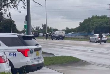 ¡VEA! Dos policías resultaron heridos durante un tiroteo en Doral, Florida: “Hay funcionarios con armas largas” (+Videos)