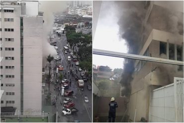 ¡TERRIBLE! Reportan incendio por fuga de gas en un edificio en la avenida Rómulo Gallegos de El Marqués (+Fotos +videos)