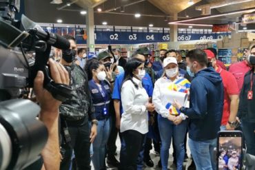 ¡DETALLES! Delcy Rodríguez supervisó los precios en comercios de Caracas tras la nueva expresión monetaria