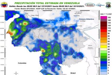 ¡ATENCIÓN! Alerta en varios estados de Venezuela ante posibles descargas eléctricas pronosticadas por Inameh este #15Oct