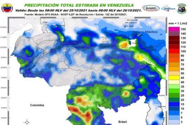 ¡ENTÉRESE! Fuertes lluvias y tormentas eléctricas en varios estados: El pronóstico del Inameh para este #25Oct