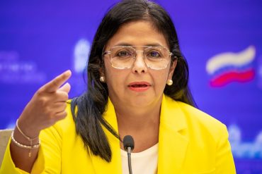 Delcy Rodríguez repitió pataleta contra Reino Unido: «Pretenden robarse el oro de los venezolanos»