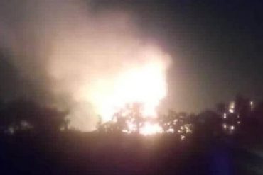 ¡MIRE! Se registró gran explosión en planta compresora de gas en el sur de Anzoátegui (+Fotos +Video)