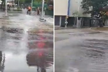 ¡MIRE! Reportan gran bote de agua en Plaza Venezuela tras colapsar una tubería en la madrugada de este #12Oct (+Video)