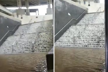 ¡LE MOSTRAMOS! Así se inundó la entrada de la estación La Rinconada del Metro de Caracas tras las fuertes lluvias (+Video)