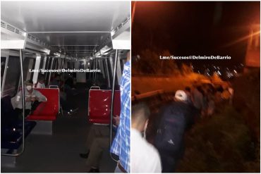 ¡SUPLICIO! Usuarios del Metro de Caracas quedaron atrapados en vagones entre las estaciones Mamera y Ruiz Pineda (algunos caminaron por los rieles)