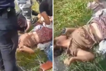 ¡GRAVE! Mujer parió en plena autopista de Yaracuy: aseguran que le fue negada la atención en un hospital (+Video)