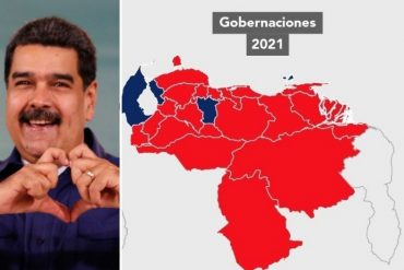 ¡VEA! Rojo rojito, así quedó el mapa de Venezuela tras las elecciones de este #21N: el chavismo “arrasó” con casi todo (+Resultados)