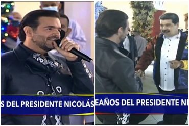 ¡AY, POR FAVOR! Cantante mexicano Pablo Montero le recitó un concierto a Maduro por su cumpleaños con abrazo y “regalo” incluido (+Video)