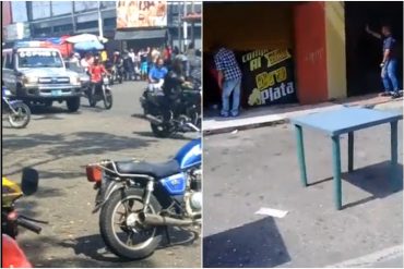 ¡VEA!Reportan alteraciones del orden público en el centro Barinas: supuestos simpatizantes del oficialismo estarían detrás de estas acciones (+Video)