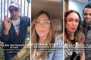 ¡NO LOS PERDONARON! La polémica que se desató por campaña de artistas venezolanos a favor de Duque en Chacao: “Qué vergüenza”” (+Videos +Reacciones)