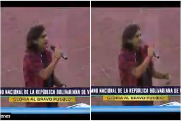 ¡AY, PAPÁ! Así fue abucheado el vocalista de Novanout por olvidar la letra del Himno Nacional en partido entre Caracas y Táchira (+Video)