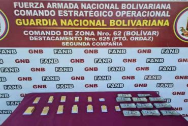 ¡DEBE VERLO! Escandalosa incautación en Bolívar: hombre llevaba más de 11 kilos de ORO y 104 mil dólares escondidos en su carro