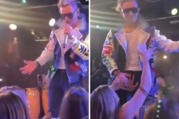 ¡QUÉ FEO! Polémica por la actitud de Oscarcito con una fanática durante un concierto: aseguran que hizo que le tocara sus partes íntimas (+Video)