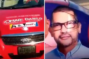 ¡AH, OK! Candidato chavista a una alcaldía en el Zulia rifa un carro “rojito” con los “ojos” de Chávez para conseguir votos (+Video)