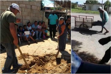 ¡TERRIBLE! Por falta de recursos dos familias marabinas tuvieron que sepultar a dos fallecidos en bolsas negras y en el patio de su vivienda (+Videos)