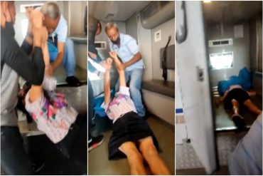 ¡VEA! Ambulancia en sentido contrario atropelló a una mujer mayor en Puente Llaguno: la trasladaron en condiciones inhumanas (+Video)