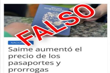 ¡AH, OK! Saime negó que haya aumentado el precio de los pasaportes y las prórrogas: “Es completamente falso. El costo está anclado al valor del petro”