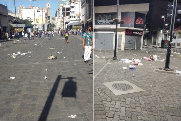 ¡VEA! Denuncian que el bulevar de Sabana Grande amaneció lleno de basura este #21Dic (+Fotos)