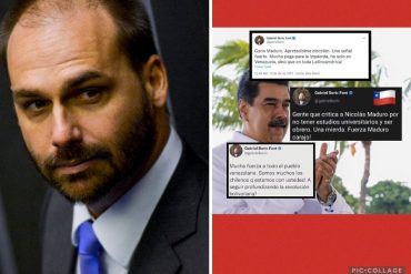 ¡FRONTAL! Hijo de Bolsonaro advirtió que Gabriel Boric llevará a Chile a una situación similar a la de Venezuela