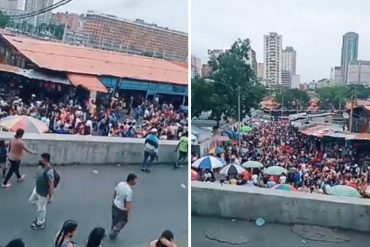 ¡GRAVE! Tapabocas ausentes, cero distancia y aglomeración: así luce La Hoyada este #23Dic a pocas horas de confirmarse llegada de variante ómicron al país (+Video)