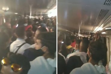 ¡MIRE! Tren sin tracción entre las estaciones Chacao y Altamira dejó a los usuarios atrapados en los vagones del Metro de Caracas este #13Dic (+Video)