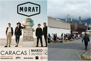 ¡VEA! Registran largas colas para comprar entradas al concierto de Morat este #20Ene (+Video)