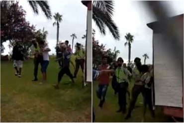 ¡BOCHORNOSO! Venezolanos se resisten al arresto en Chile y agreden a dos carabineros (+Video)