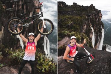 ¡DEBE VERLO! Daniel Dhers llevó su bicicleta a la cima del Salto Ángel como parte de su documental “Un pedal a la vez” (+Video emocionante)