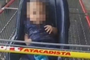 ¡DESCUIDO! “Mi pobre angelito” en un supermercado de Brasil: Sus padres hicieron las compras, se fueron a casa y dejaron al bebé en el carrito