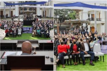 ¡VEA! Jorge Rodríguez informó que AN de 2020 sesiona en espacios abiertos del Palacio Federal Legislativo tras presunto brote de covid-19 (+Fotos)