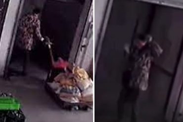 ¡DE CHIRIPITA! Un trabajador chino se salvó milagrosamente de la muerte: El ascensor en el que se transportaba cayó al vacío un segundo después de que él salió (+Video)