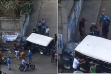 ¡VEA! Una mujer herida tras colisión contra una pared de un jeep de pasajeros en El Llanito(+Video)