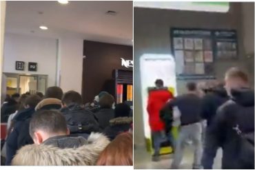 ¡INCERTIDUMBRE! Desesperación en Rusia: Largas filas en cajeros automáticos tras desplome del Rublo y sanciones financieras (+Video)