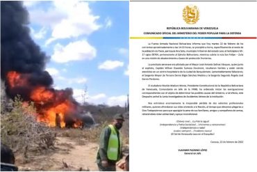 ¡LAMENTABLE! FANB confirmó el fallecimiento de dos militares en accidente con helicóptero y aseguró que investiga para determinar las causas del siniestro (+Comunicado)