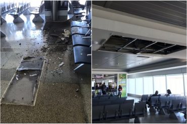 ¡VEA! Viajera sufrió accidente en el aeropuerto de Maiquetía: “Iba caminando y el plafón del techo se desprendió y un tubo le pegó en la cabeza”