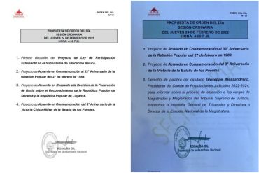 ¡ENTONCES! AN chavista sacó del orden del día la discusión en respaldo a Rusia por el reconocimiento de la “independencia” a Donetsk y Luhansk