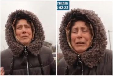 ¡DEVASTADOR! “¿Hacia dónde corro, hacia dónde voy?”: El angustioso llanto de una mujer ucraniana en medio de los bombardeos rusos (+Video)